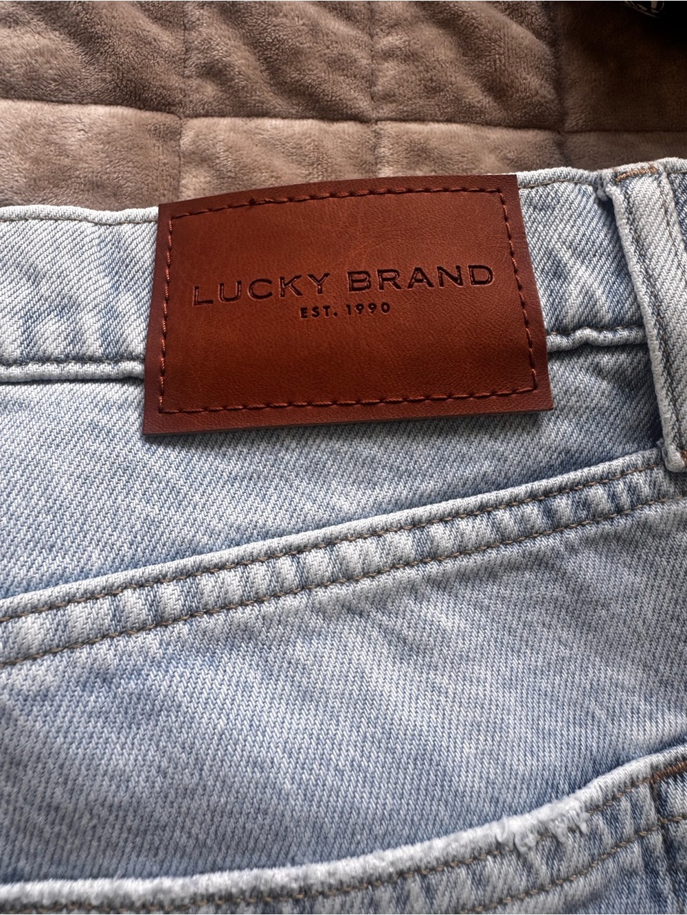 Lucky Brand Light Blue Women's Jeans with Brown Leather Patch